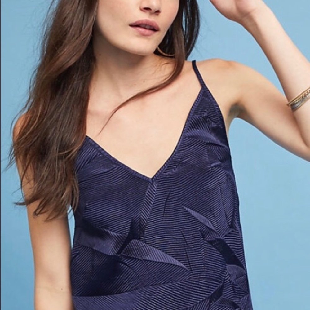 NWT Anthropologie Navy Textured Cami Size Med.